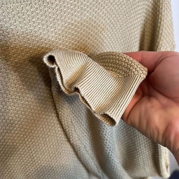 Bachrach Mens Beige Silk Blend Crewneck Knit Sweater Size Large - Picture 5 of 10